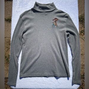 Vintage Disney gray tigger turtle neck